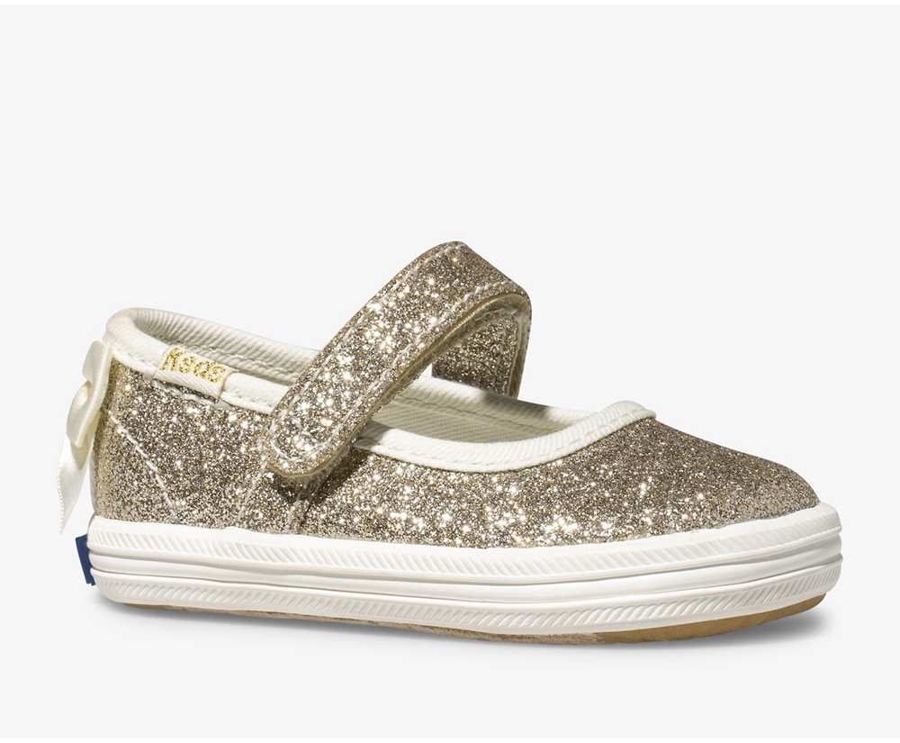 Slip On Παιδικα - Keds Kate Spade New York Sloane Mj Glitter Crib - Χρυσο Χρωμα - UZRQD3940